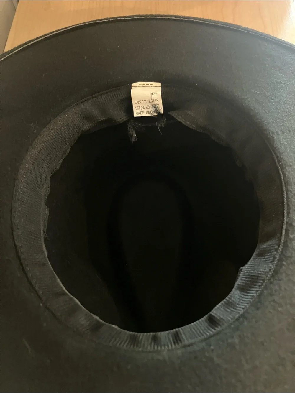 Classic Wide-Brim Felt Fedora Hat - Black